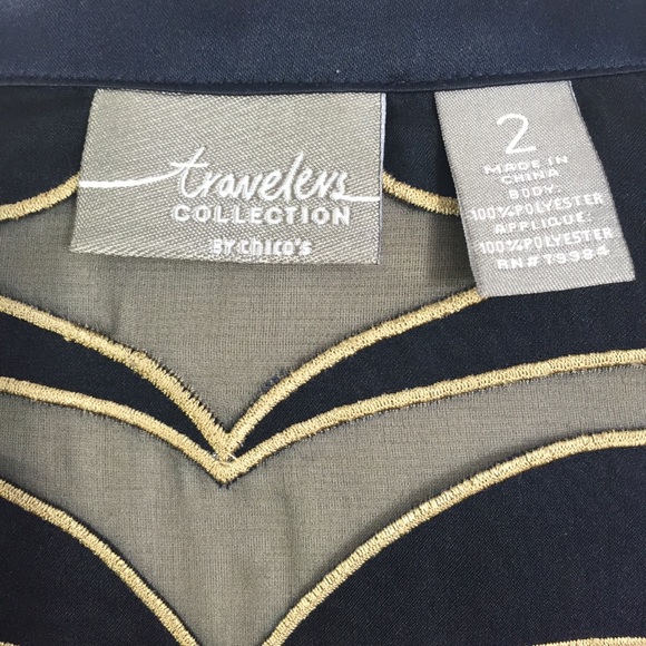 Chico's Travelers Collection Jacket Size 2 (L/12) - Picture 4 of 8